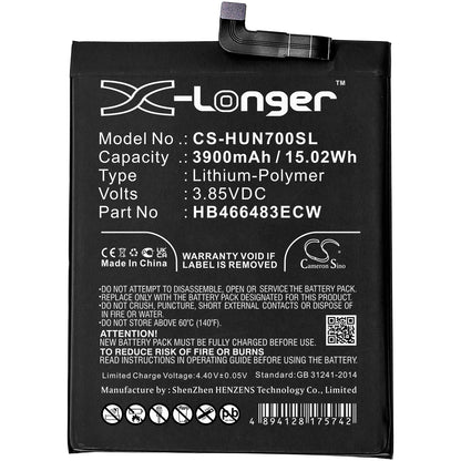 Replacement Battery for Huawei Nova 7 5G – Mobile, SmartPhone – 3900mAh / 3.85V