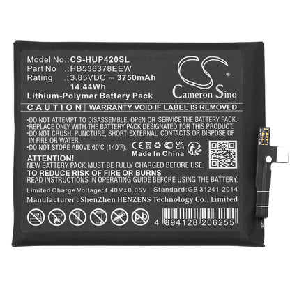 Replacement Battery for Huawei P40 Pro – Mobile, SmartPhone – 3750mAh / 3.85V