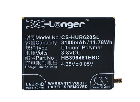 Replacement Battery for Huawei Honor 6 Extreme Edition – Mobile, SmartPhone – 3100mAh / 3.8V
