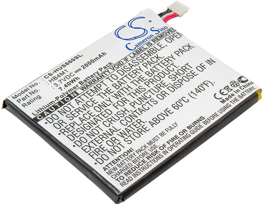 Replacement Battery for Huawei S8600 – Mobile, SmartPhone – 2000mAh / 3.7V