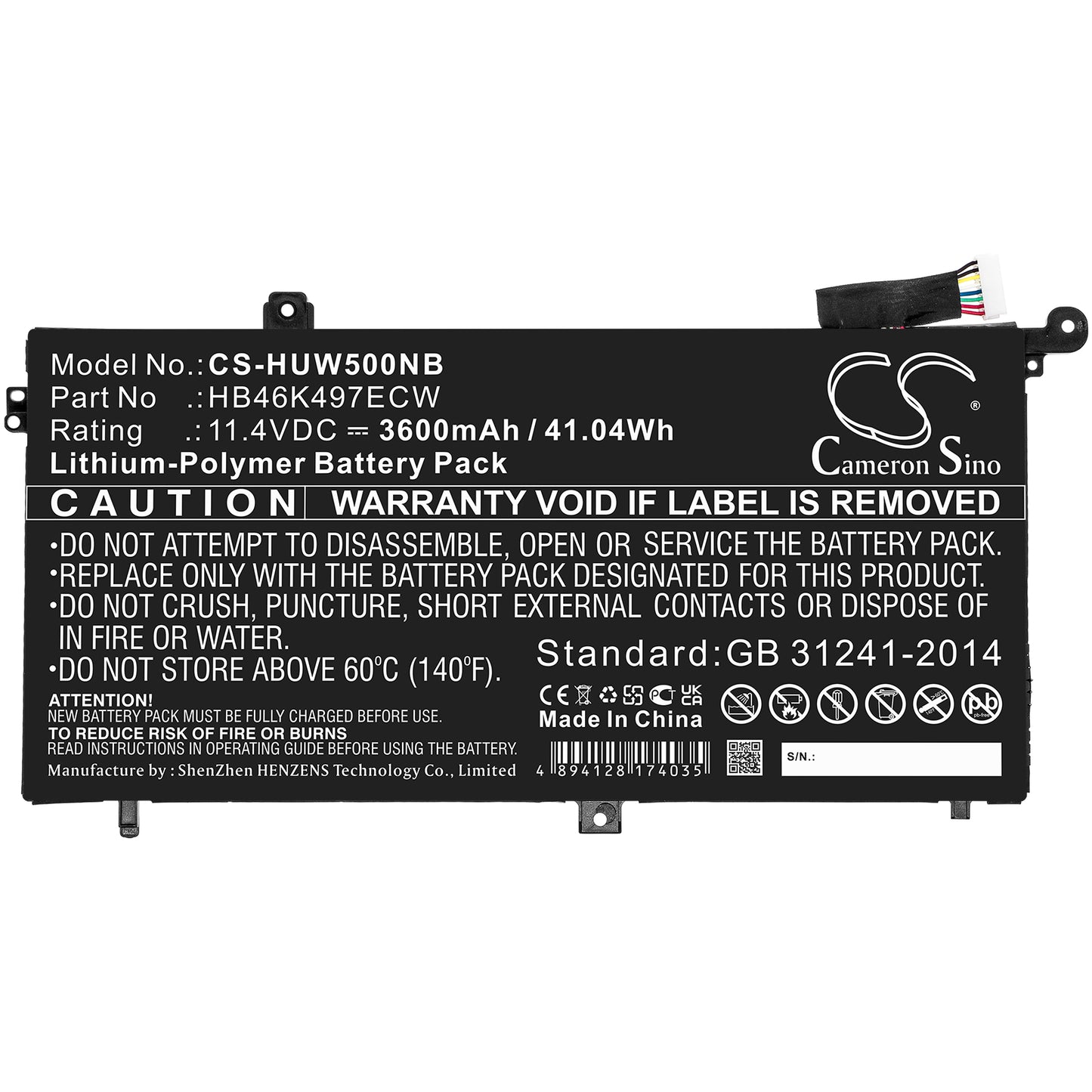 Replacement Battery for Huawei MateBook D – Notebook, Laptop – 3600mAh / 11.4V - image 3