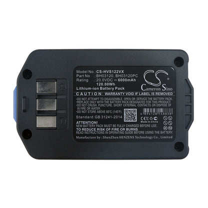 Replacement Battery for Hoover Air Cordless 2-in-1 Deluxe Stick – Vacuum – 6000mAh / 20V