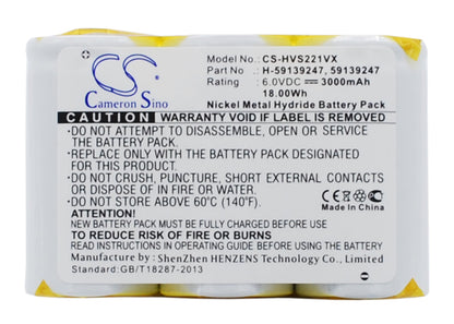 Replacement Battery for Hoover S2211 – Vacuum – 3000mAh / 6V