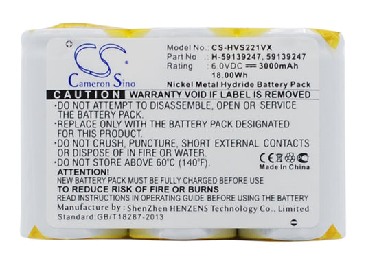 Replacement Battery for Hoover S2211 – Vacuum – 3000mAh / 6V