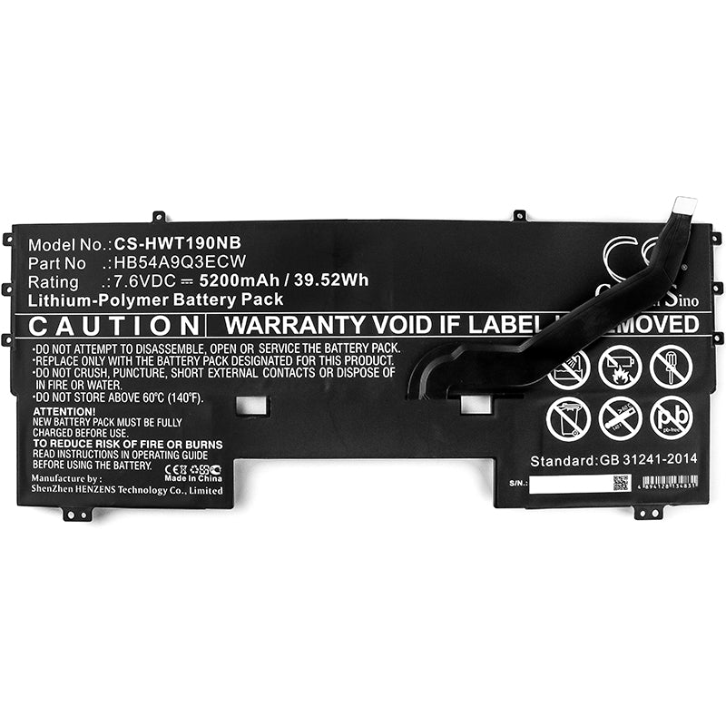 Replacement Battery for Huawei MateBook X – Notebook, Laptop – 5200mAh / 7.6V - image 3