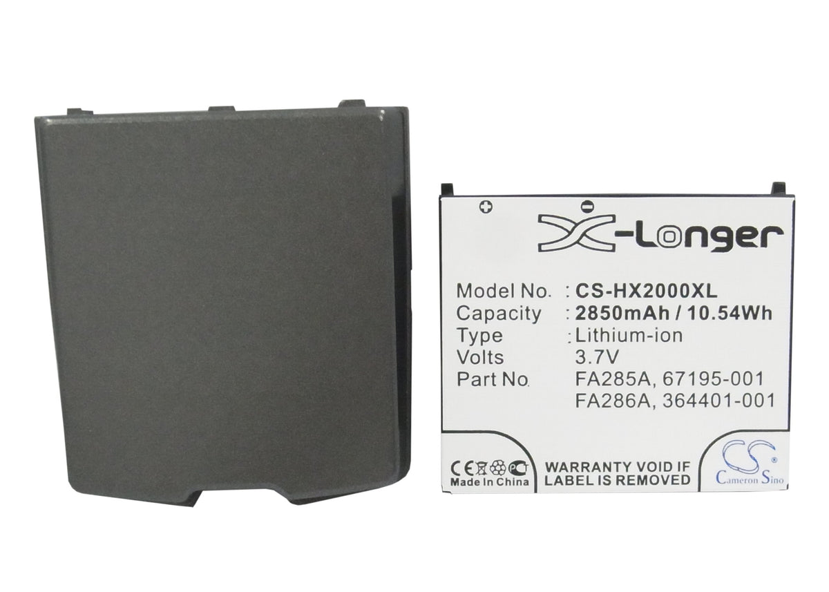 Replacement Battery for HP iPAQ hx2000 – PDA, Pocket PC – 2850mAh / 3.7V
