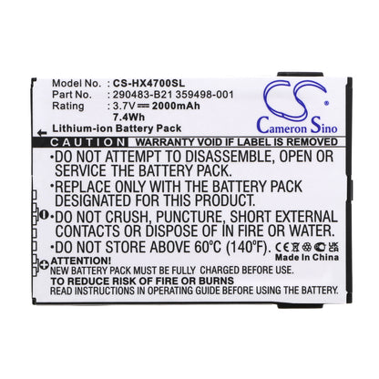 Replacement Battery for HP iPAQ HX4700 – PDA, Pocket PC – 2000mAh / 3.7V