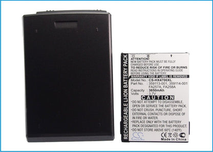 Replacement Battery for HP iPAQ HX4700 – PDA, Pocket PC – 3650mAh / 3.7V