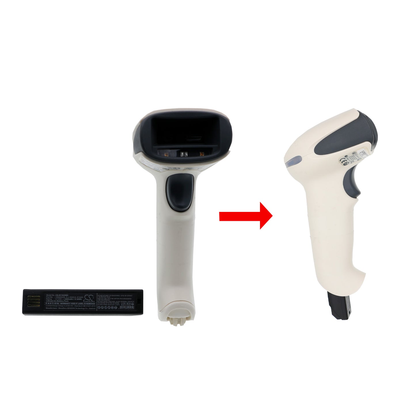 Replacement Battery for Keyence | Leuze | Honeywell | Xenon HR-100 – Barcode Scanner – 3400mAh / 3.7V - image 4