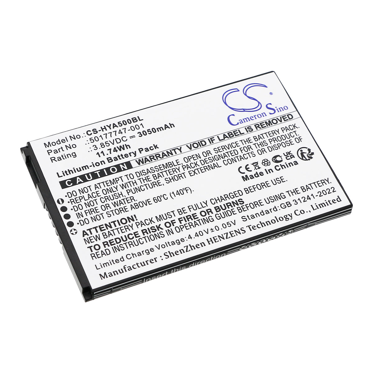 Replacement Battery for Honeywell ScanPal EDA5S – Barcode Scanner – 3050mAh / 3.85V
