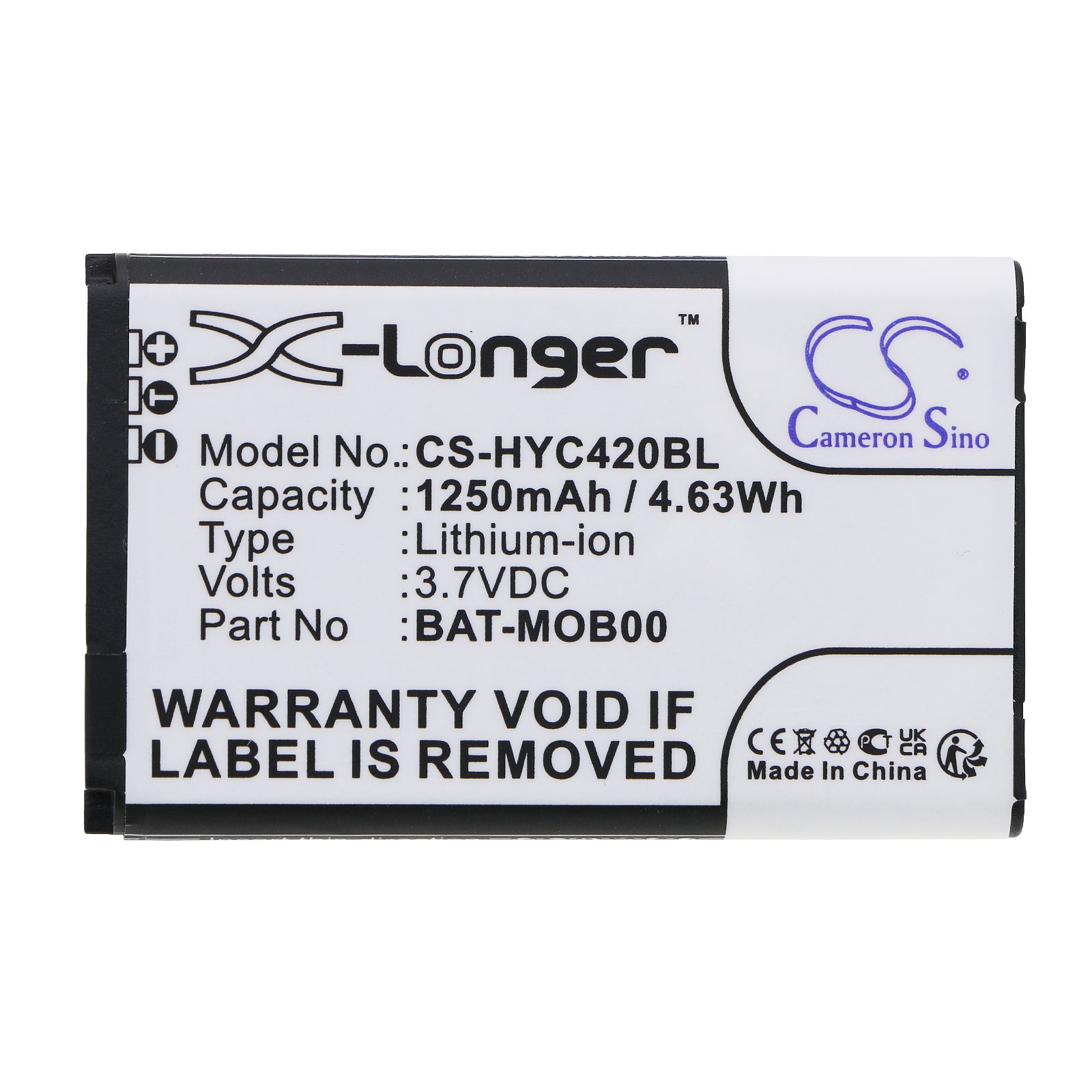 Replacement Battery for Honeywell Captuvo SL22 – Barcode Scanner – 1250mAh / 3.7V - image 3