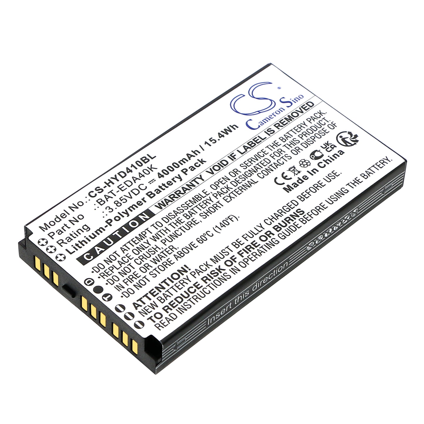 Replacement Battery for Honeywell EDA40K – Barcode Scanner – 4000mAh / 3.85V - image 1
