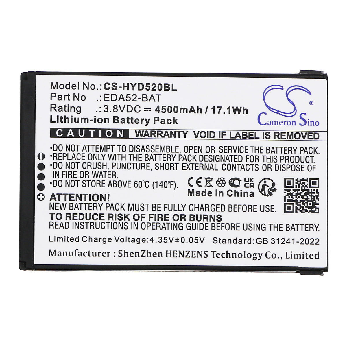 Replacement Battery for Honeywell ScanPal EDA52 – Barcode Scanner – 4500mAh / 3.8V