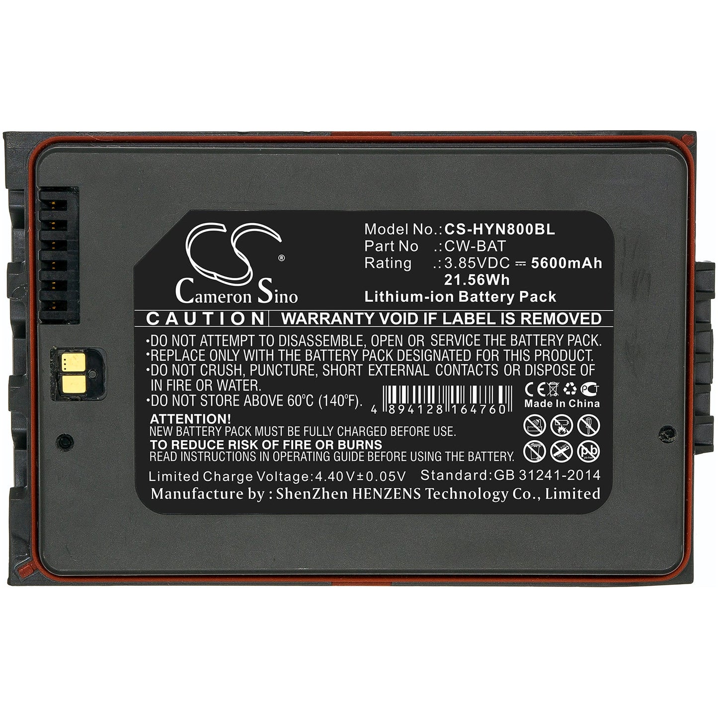 Replacement Battery for Honeywell  CN80L0N – Barcode Scanner – 5600mAh / 21.56Wh / 3.85V