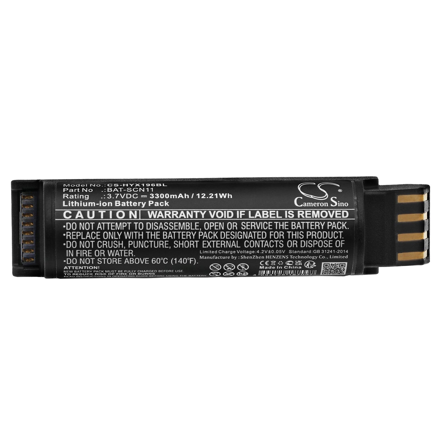 Replacement Battery for Honeywell  Xenon Ultra 1960 – Barcode Scanner – 3300mAh / 12.21Wh / 3.7V