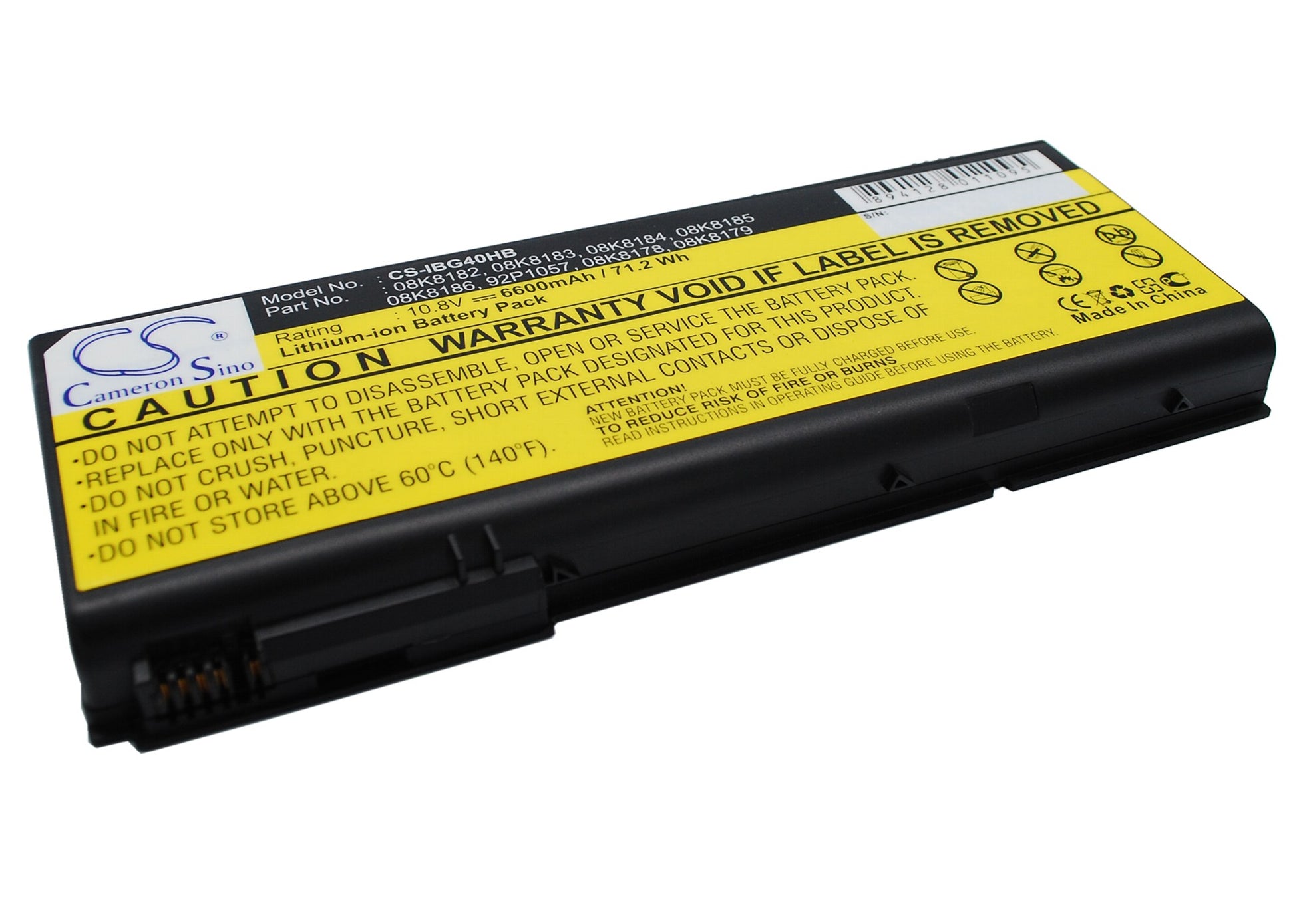 Replacement Battery for IBM Thinkpad G40 – Notebook, Laptop – 6600mAh / 10.8V - image 2