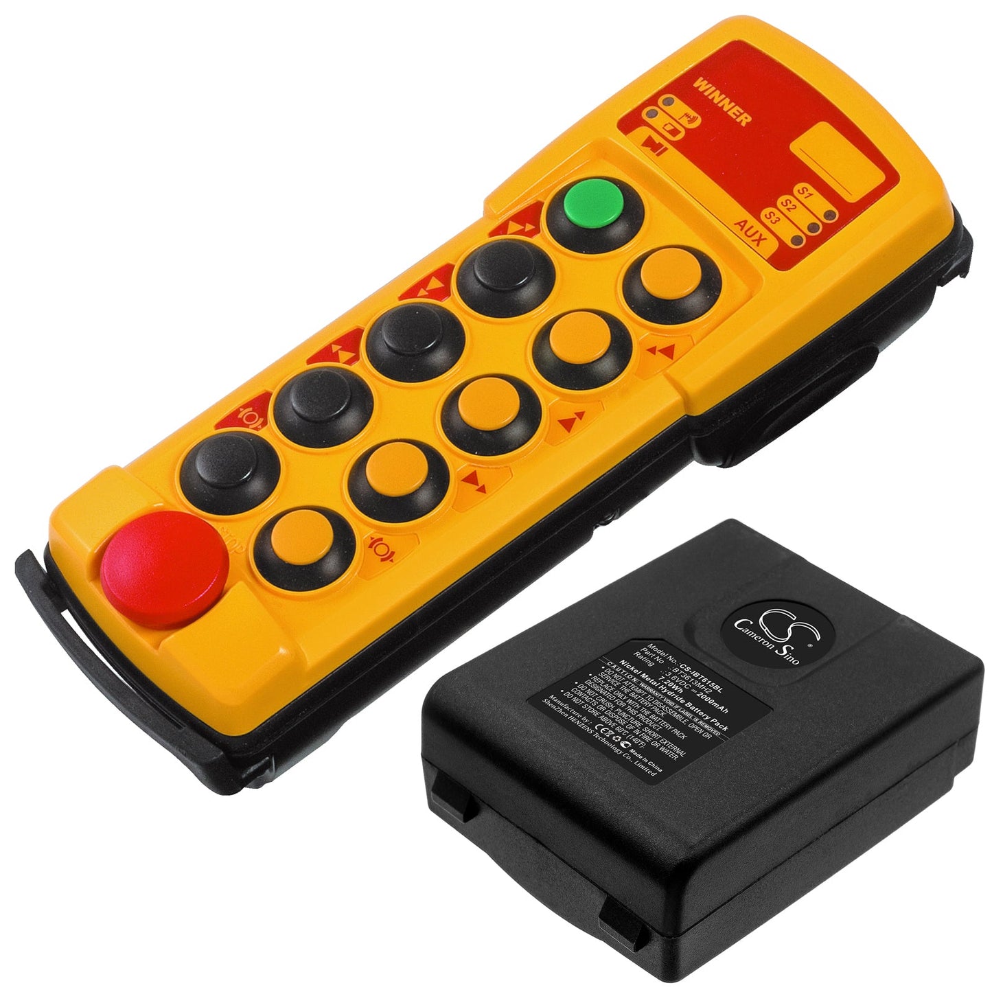 Replacement Battery for Itowa  Winner 2G Version 1 – Crane Remote Control – 2000mAh / 7.20Wh / 3.6V