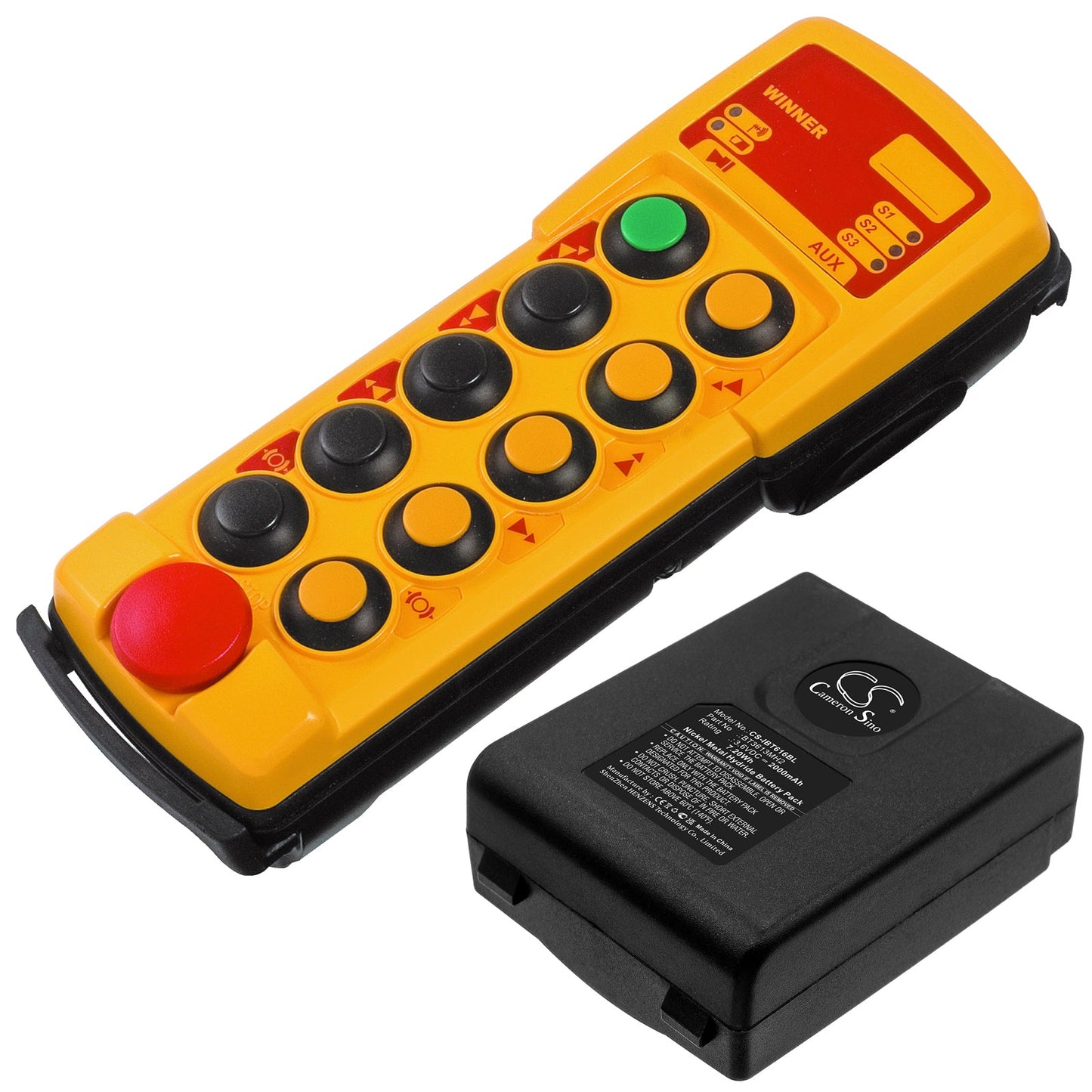 Replacement Battery for Itowa  Winner 2G Version 2 – Crane Remote Control – 2000mAh / 7.20Wh / 3.6V