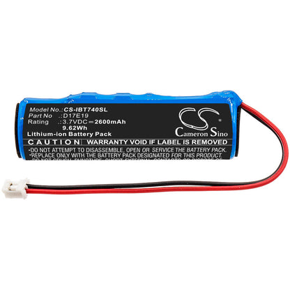 Replacement Battery for iHome  iBT74 – Speaker – 2600mAh / 9.62Wh / 3.7V