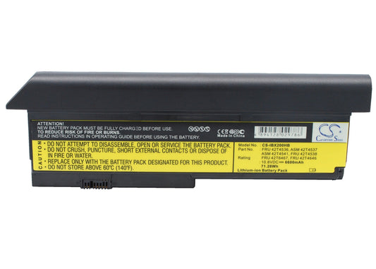 Replacement Battery for IBM  ThinkPad Elite X200 – Notebook, Laptop – 6600mAh / 10.8V