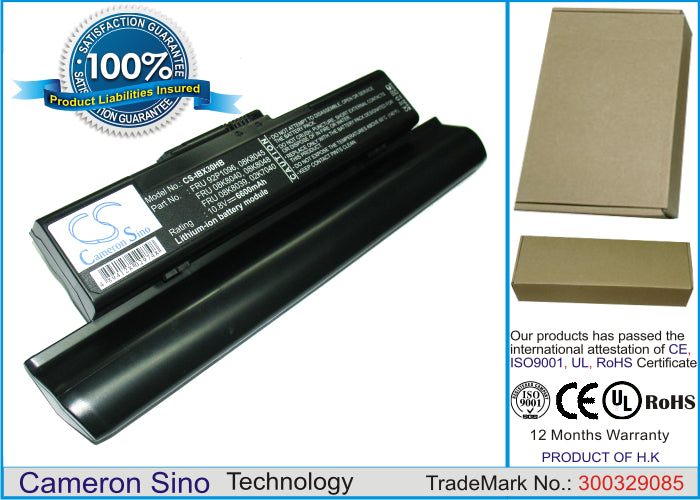 Replacement Battery for IBM ThinkPad X30 – Notebook, Laptop – 6600mAh / 10.8V - image 1