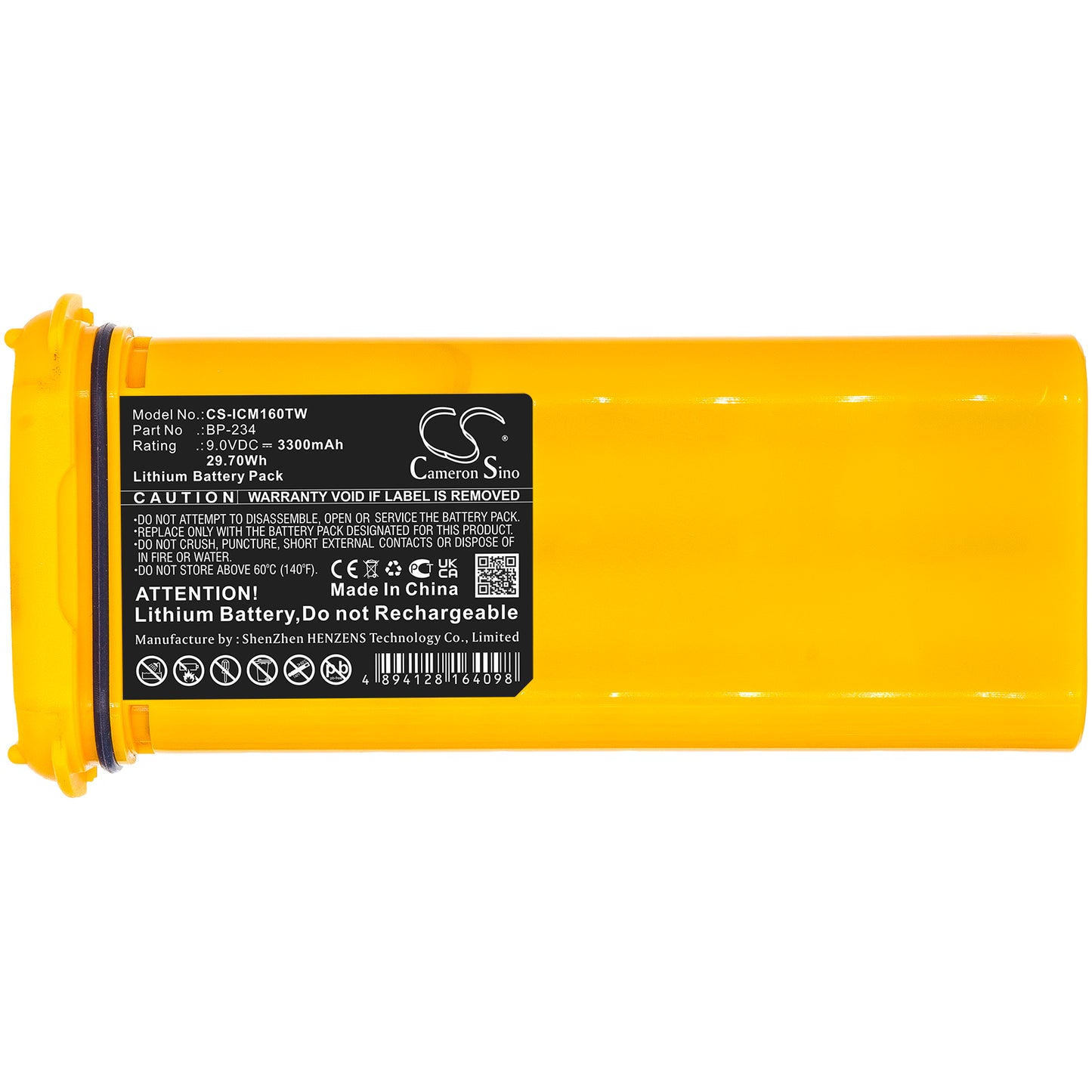 Replacement Battery for Icom IC-GM1600 – Two-Way Radio – 3300mAh / 9V - image 3