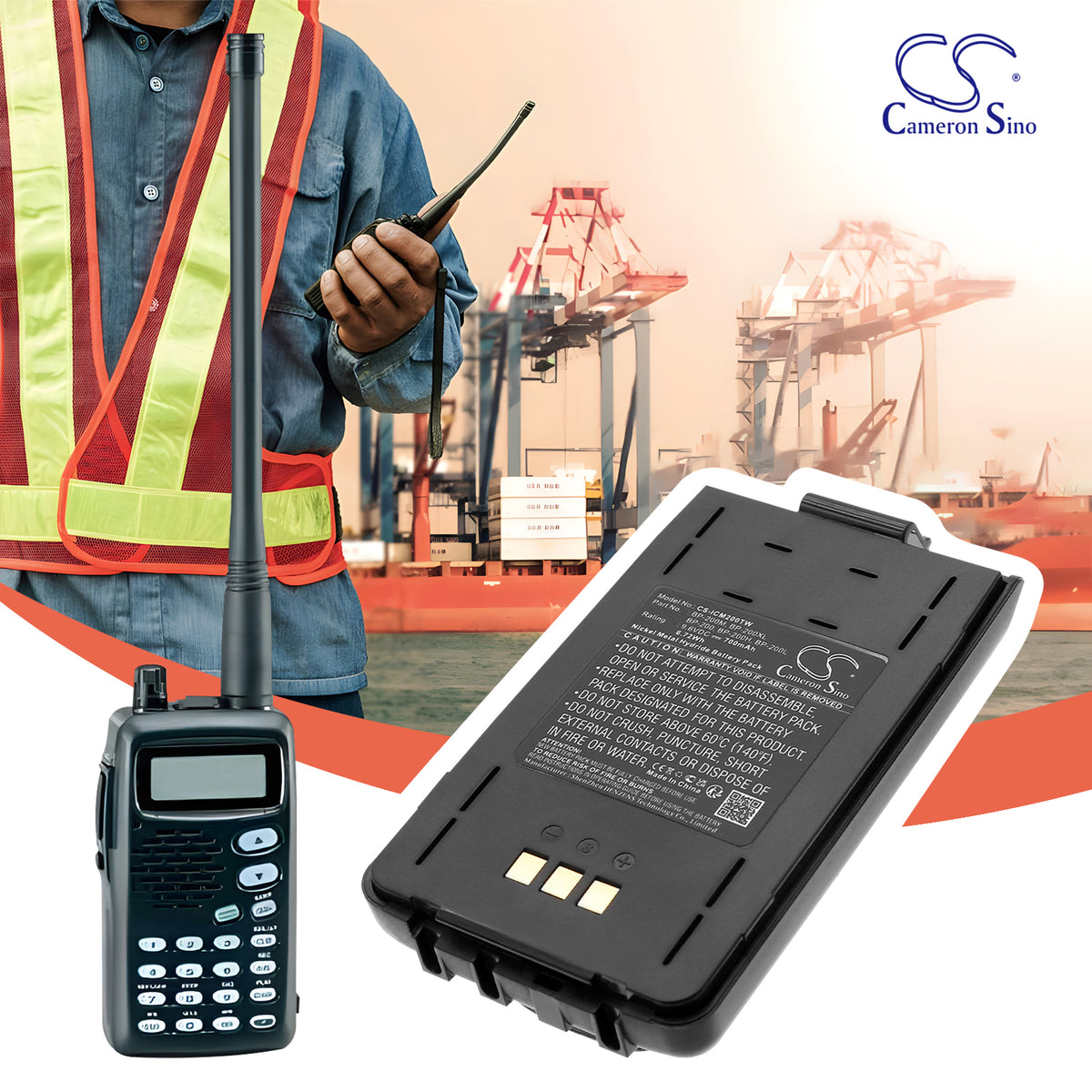 Replacement Battery for Icom IC-A5 – Two-Way Radio – 700mAh / 9.6V