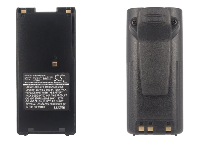Replacement Battery for Icom  IC-A24 – Two-Way Radio – 2500mAh/18.0Wh / 7.2V