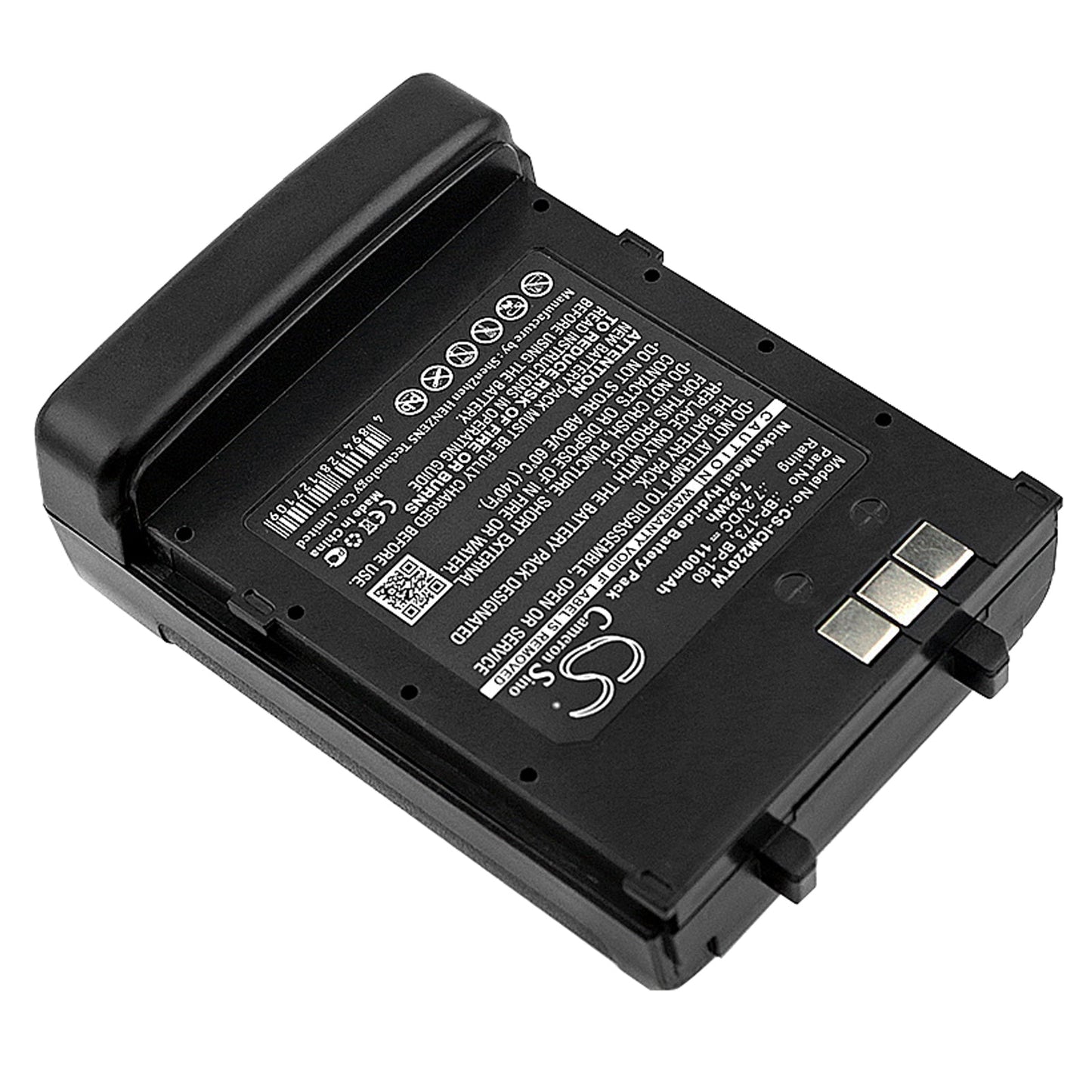 Replacement Battery for Icom  IC-12A – Two-Way Radio – 1100mAh / 7.92Wh / 7.2V