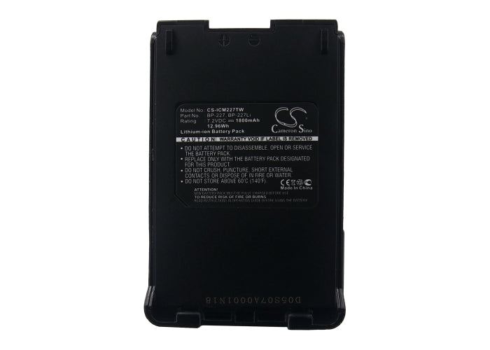 Replacement Battery for Icom  IC-E85 – Two-Way Radio – 1800mAh / 12.96Wh / 7.2V