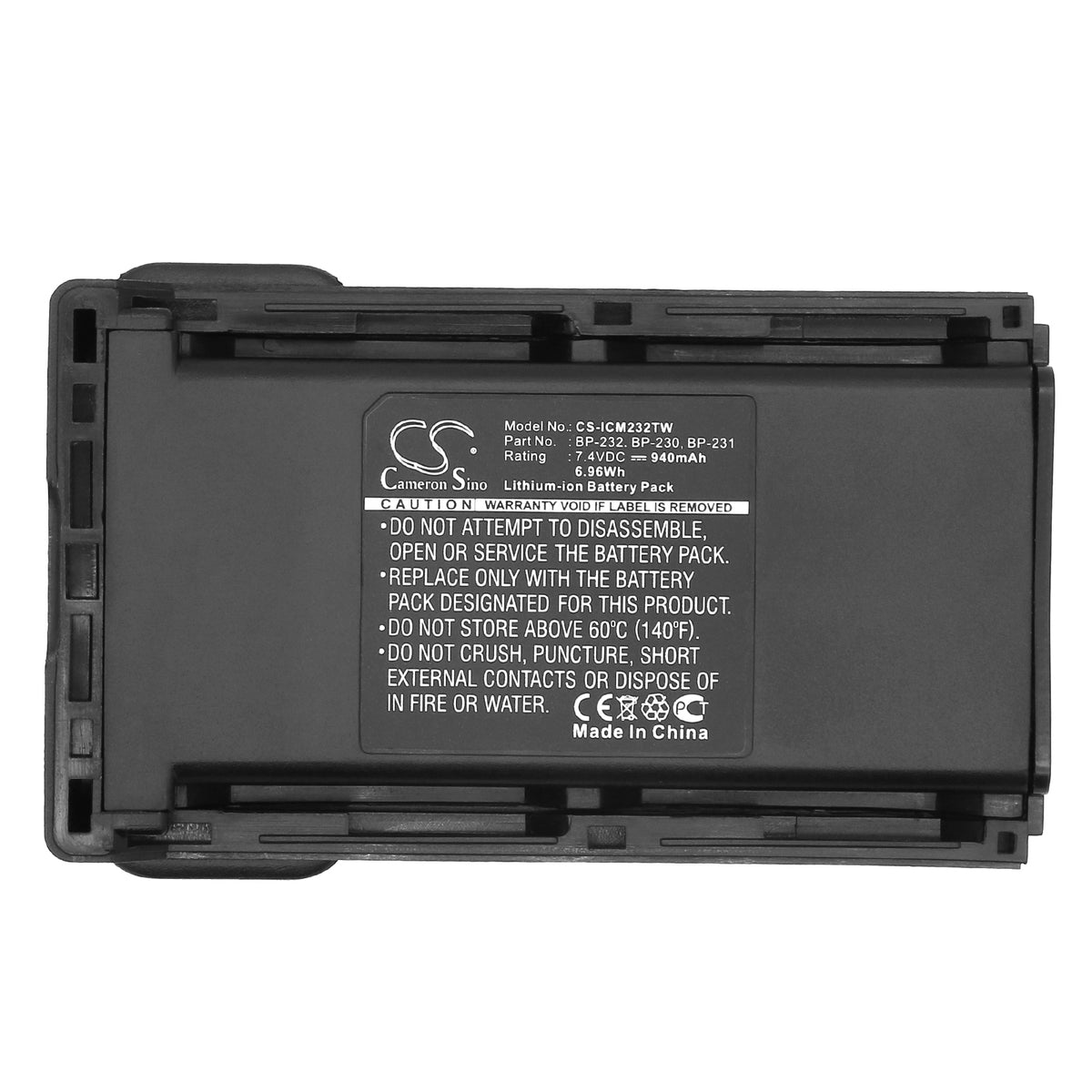 Replacement Battery for Icom IC-A14 – Two-Way Radio – 940mAh / 7.4V
