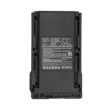 Replacement Battery for Icom  IC-4011 – Two-Way Radio – 2200mAh / 16.28Wh / 7.4V