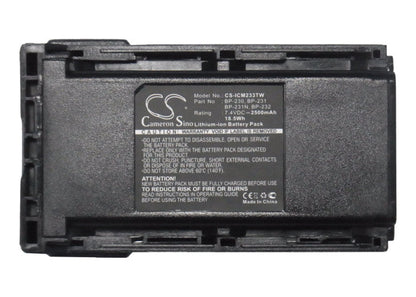 Replacement Battery for Icom  IC-4011 – Two-Way Radio – 2500mAh / 18.50Wh / 7.4V