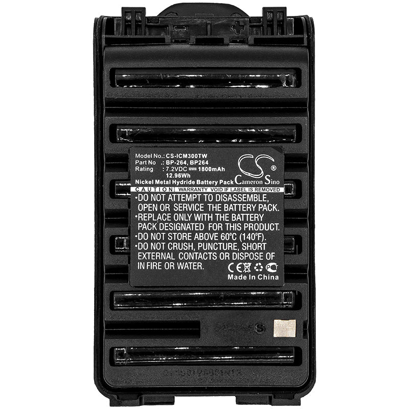 Replacement Battery for ICOM  IC-F3001 – Two-Way Radio – 1800mAh / 12.96Wh / 7.2V