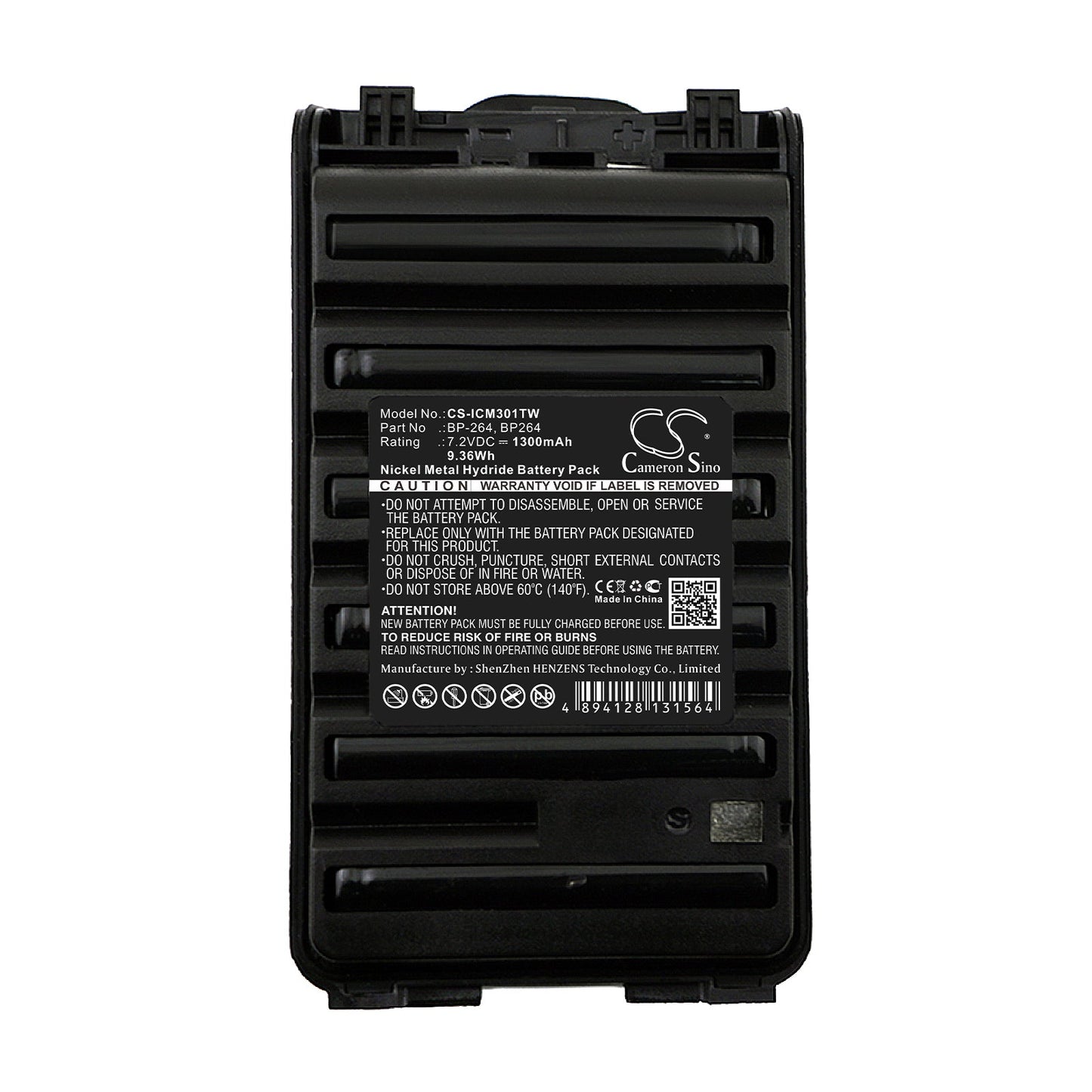 Replacement Battery for ICOM  IC-F3001 – Two-Way Radio – 1300mAh / 9.36Wh / 7.2V