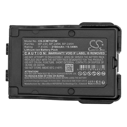 Replacement Battery for Icom  IC-M71 – Two-Way Radio – 2100mAh / 15.54Wh / 7.4V
