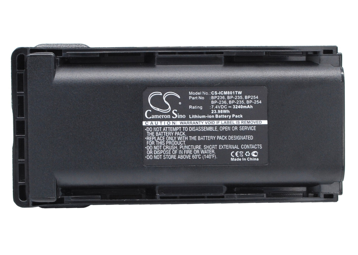 Replacement Battery for ICOM  IC-F70 – Two-Way Radio – 3240mAh / 23.98Wh / 7.4V