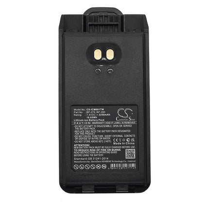 Replacement Battery for BearCom  BC1000 – Two-Way Radio – 2250mAh / 16.65Wh / 7.4V