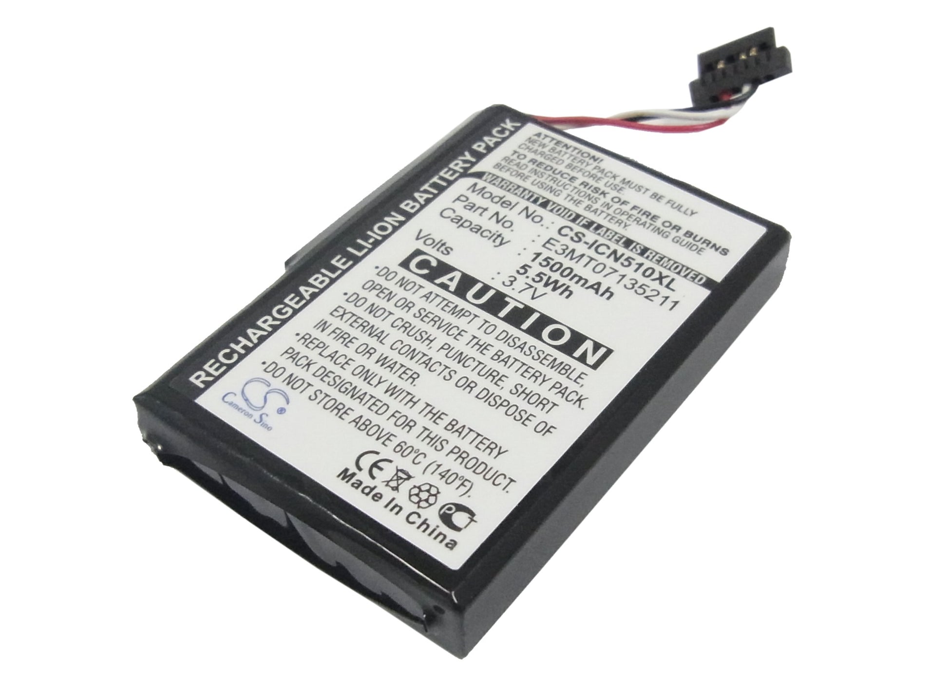 Replacement Battery for Navman iCN 510 – GPS, Navigator – 1500mAh / 3.7V - image 1