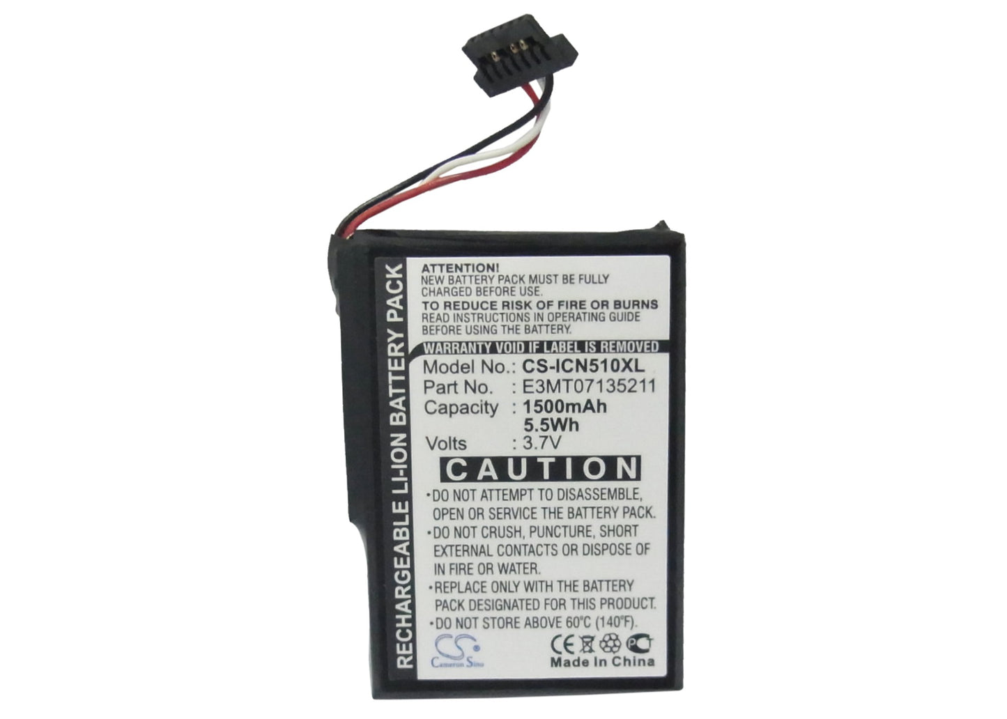 Replacement Battery for Navman iCN 510 – GPS, Navigator – 1500mAh / 3.7V - image 5