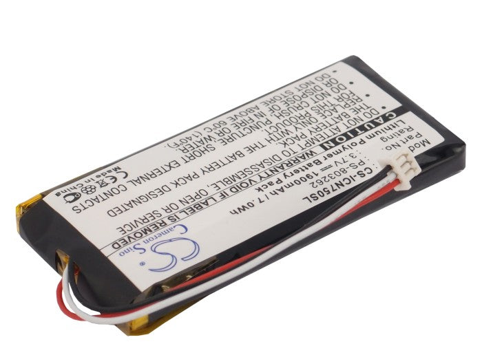 Replacement Battery for Navman  iCN720 – GPS, Navigator – 1900mAh / 3.7V
