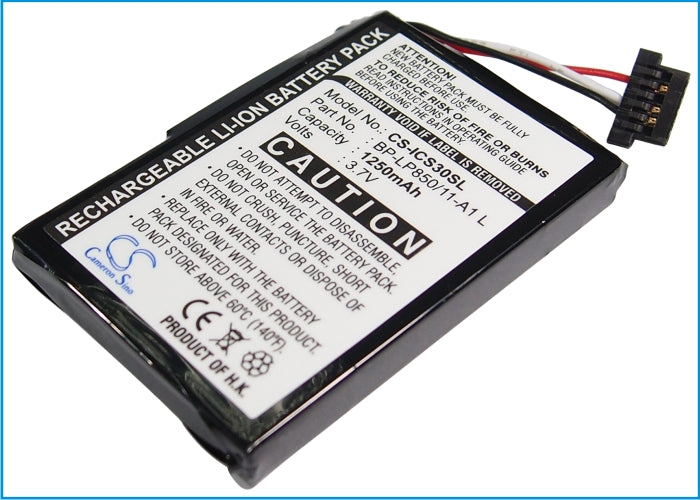 Replacement Battery for Navman  S30 – GPS, Navigator – 1250mAh / 4.63Wh / 3.7V