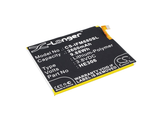 Replacement Battery for Infocus M680 – Mobile, SmartPhone – 2600mAh / 3.8V