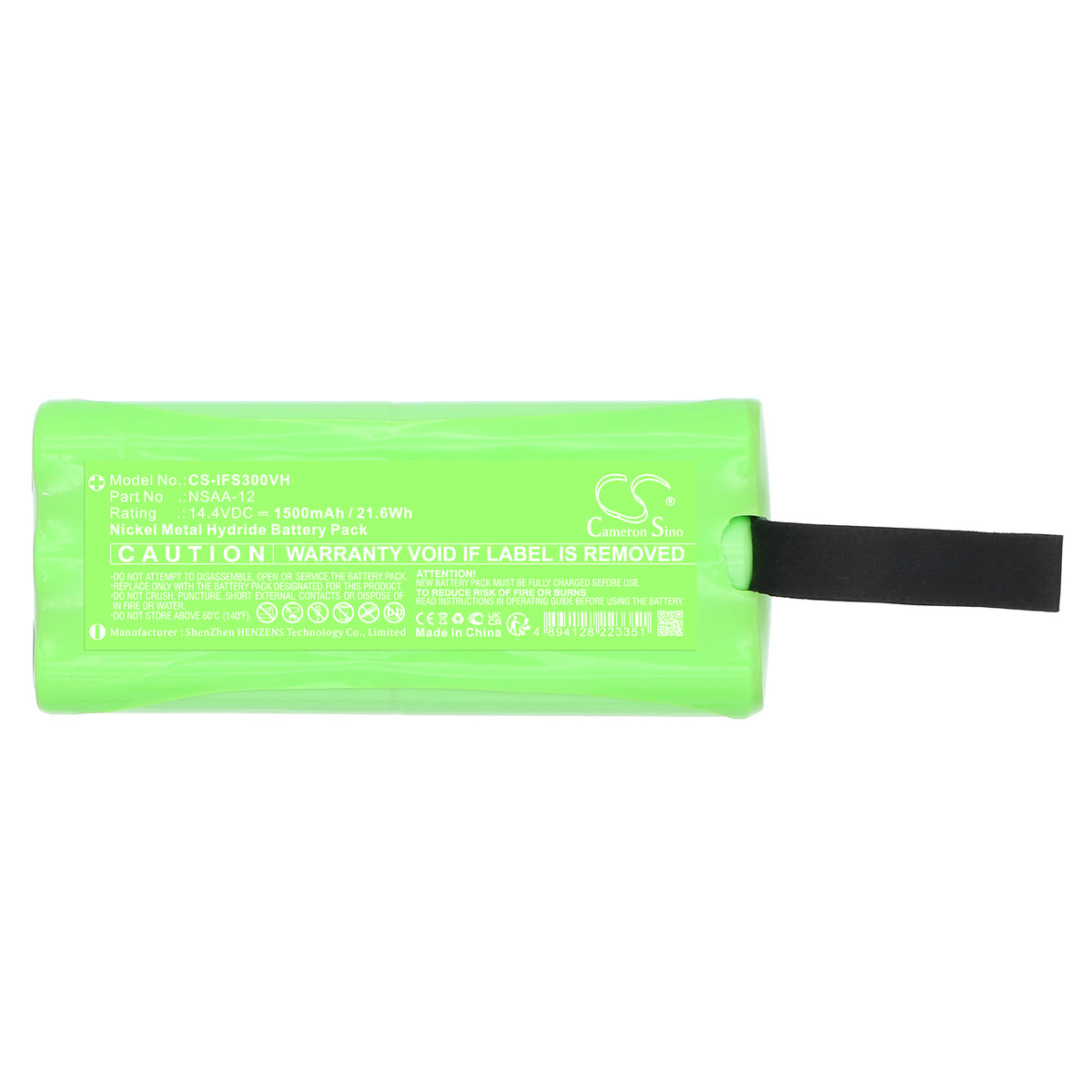 Replacement Battery for Infinuvo Cleanmate S300 – Vacuum – 1500mAh / 14.4V