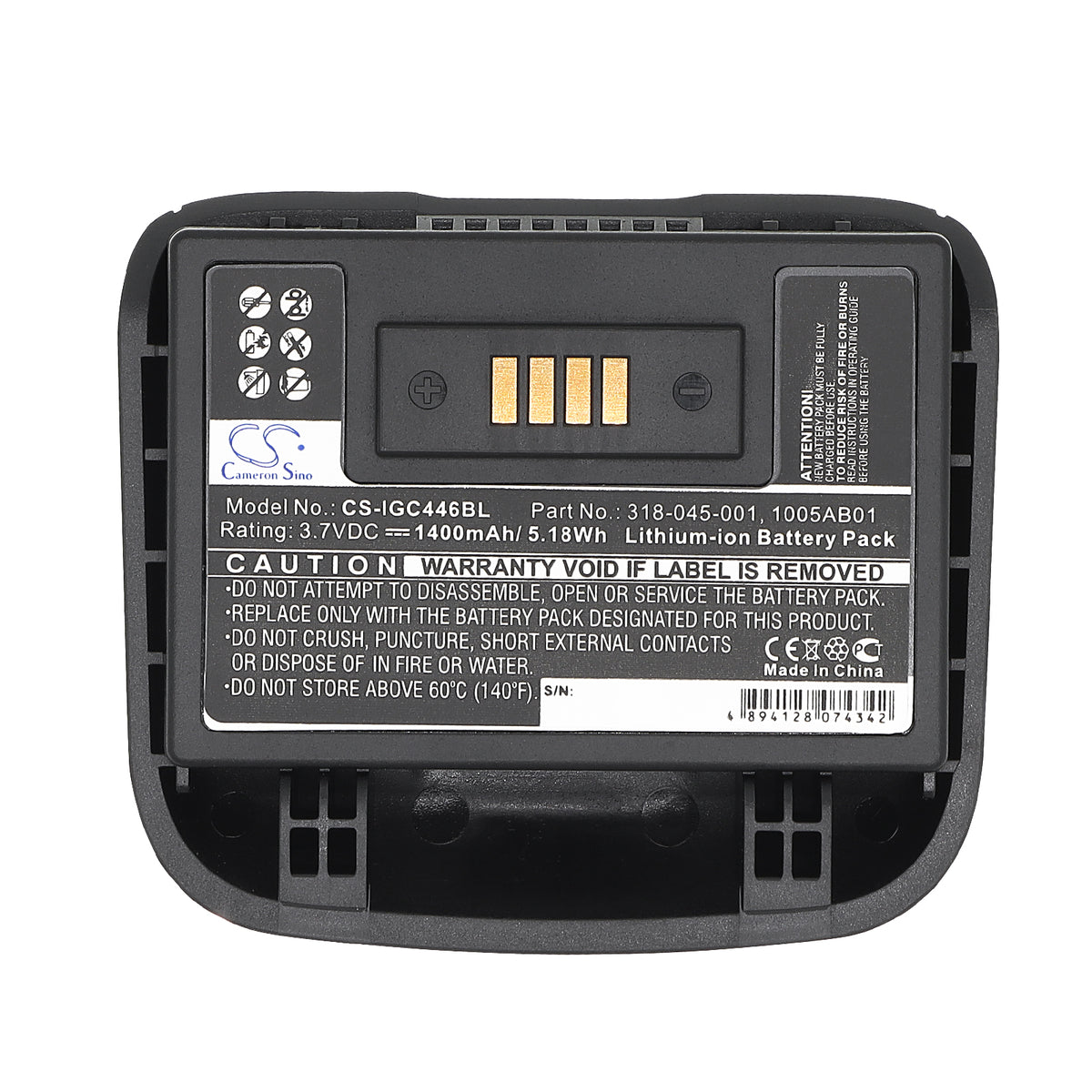 Replacement Battery for Intermec GC4460 – Barcode Scanner – 1400mAh / 3.7V