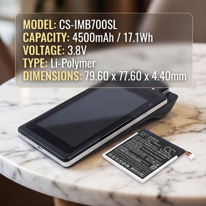 Replacement Battery for Ingenico M70 – Payment Terminal – 4500mAh / 3.8V