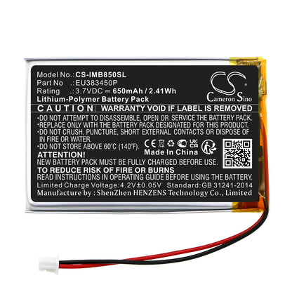 Replacement Battery for Ingenico MOBY8500 – Payment Terminal – 650mAh / 3.7V