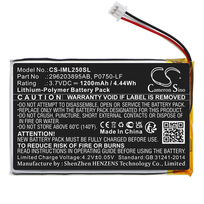 Replacement Battery for Ingenico Link 2500 – Payment Terminal – 1200mAh / 3.7V