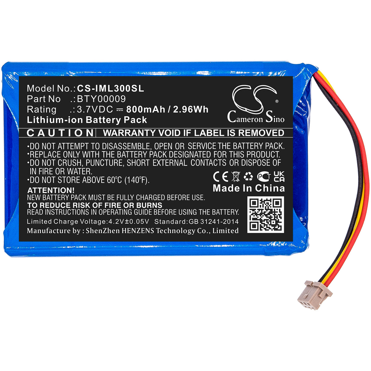 Replacement Battery for Ingenico Vital Act 3S – Payment Terminal – 800mAh / 3.7V