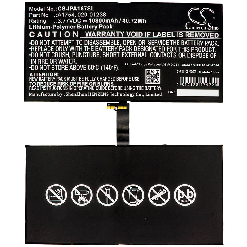 Replacement Battery for Apple iPad Pro 12.9 2nd Gen – Tablet – 10800mAh / 3.77V - image 3